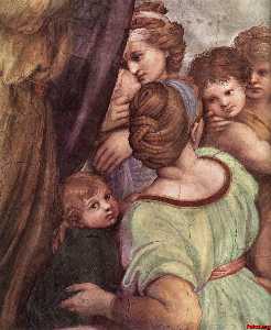 Raphael (Raffaello Sanzio Da Urbino) - Stanze Vaticane - The Mass at Bolsena (detail) [03]