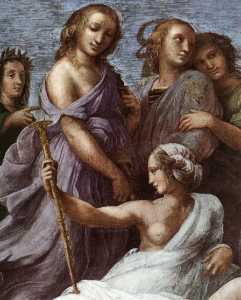 Raphael (Raffaello Sanzio Da Urbino) - Stanze Vaticane - The Parnassus (detail) [01]