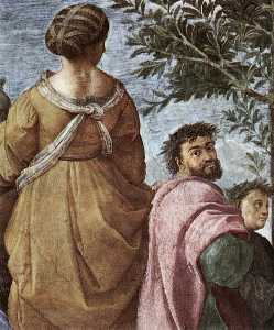 Raphael (Raffaello Sanzio Da Urbino) - Stanze Vaticane - The Parnassus (detail) [05]