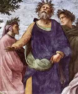 Raphael (Raffaello Sanzio Da Urbino) - Stanze Vaticane - The Parnassus (detail) [06]