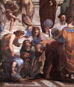 Raphael (Raffaello Sanzio Da Urbino) - Stanze Vaticane - The School of Athens (detail) [03]