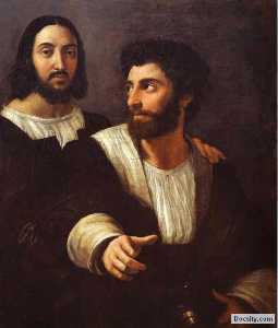 Raphael (Raffaello Sanzio Da Urbino) - Self-Portrait with a Friend