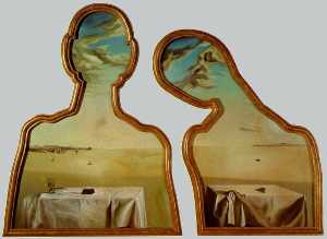 Salvador Dali - A Couple with Their Heads Full of Clouds, 1936