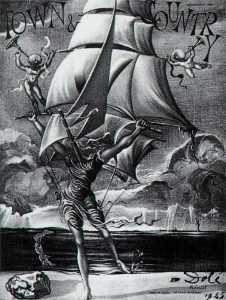 Salvador Dali - Victory - Woman Metamorphosing into a Boat with Angels, 1945