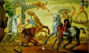 Salvador Dali - Battle Over a Dandelion, 1947