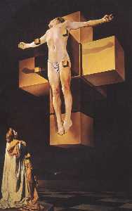 Salvador Dali - Crucifixion (-Corpus Hypercubus-), 1954