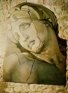Salvador Dali - Aurora-s Head, After Michelangelo (detail of a Figure on the Grave of Lorenzo Di Medici), 1977