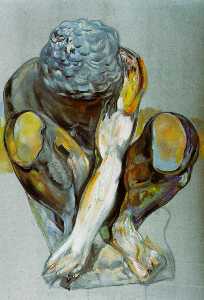 Salvador Dali - After Michelangelo-s -Squatting Child-, 1982