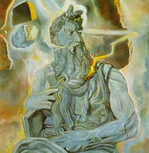Salvador Dali - After Michelangelo-s -Moses-, on the Tomb of Julius II in Rome, 1982
