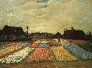Vincent Van Gogh - Flower Beds in Holland [1883]