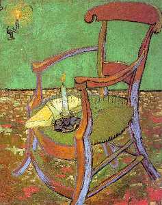 Vincent Van Gogh - Gauguin-s Chair with Books and Candle - 1888 - Rijksmuseum Vincent van Gogh, Amsterdam