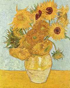 Vincent Van Gogh - Twelve Sunflowers in a Vase - (buy paintings reproductions)