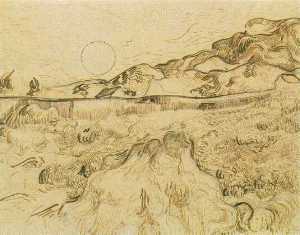 Vincent Van Gogh - Enclosed Wheat Field with Reaper