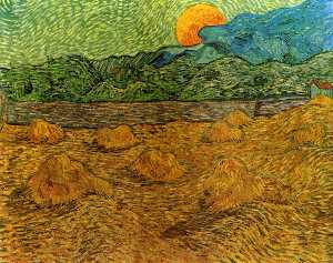 Vincent Van Gogh - Evening Landscape with Rising Moon