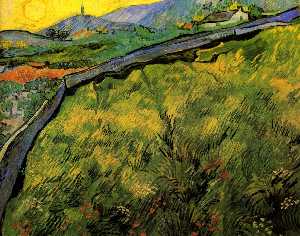 Vincent Van Gogh - Field of Spring Wheat at Sunrise