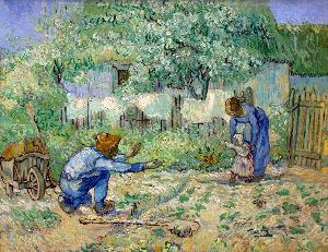 Vincent Van Gogh - First Steps (after Millet) - (buy famous paintings)