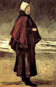 Vincent Van Gogh - Fisherman-s Wife on the Beach