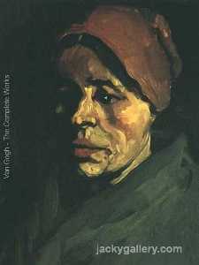 Vincent Van Gogh - Head of a Peasant Woman with Brownish Cap