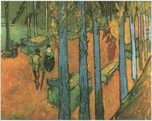Vincent Van Gogh - Les Alyscamps Falling Autumn Leaves