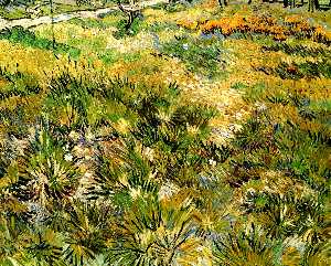 Vincent Van Gogh - Meadow in the Garden of Saint-Paul Hospital