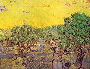 Vincent Van Gogh - Olive Grove with Picking Figures