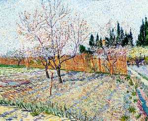 Vincent Van Gogh - Orchard with Peach Trees in Blossom