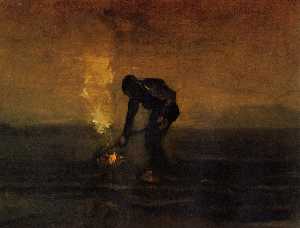 Vincent Van Gogh - Peasant Burning Weeds