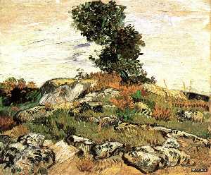 Vincent Van Gogh - Rocks with Oak Tree