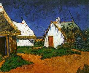Vincent Van Gogh - Three White Cottages in Saintes-Maries