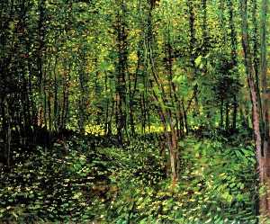 Vincent Van Gogh - Trees and Undergrowth 2 - (own a famous paintings reproduction)
