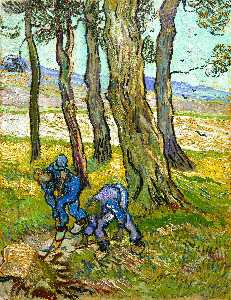 Vincent Van Gogh - Two Diggers Among Trees