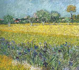 Vincent Van Gogh - View of Arles with Irises in the Foreground