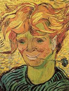 Vincent Van Gogh - Young Man with Cornflower - (buy famous paintings)