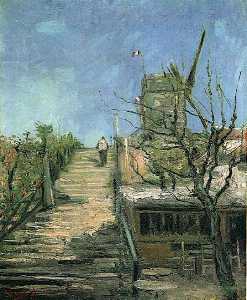Vincent Van Gogh - Windmill on Montmartre