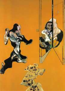 Francis Bacon - STUDIES FROM THE HUMAN BODY (triptych, left)