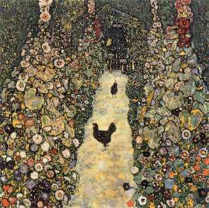 Gustave Klimt - Garden Path with Chickens