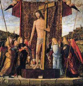 Vittore Carpaccio - Christ with the Symbols of the Passion Surrounded by Angels