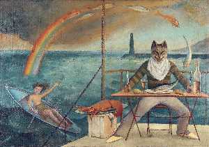 Balthus (Balthasar Klossowski) - The Cat in the Mediterranean