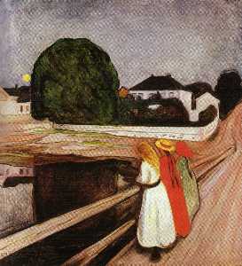 Edvard Munch - Three girls on the bridge