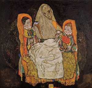 Egon Schiele - Mother with Two Children