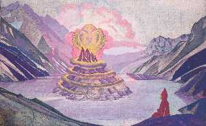 Nicholas Roerich - Nagarjuna, Conqueror of the Serpent