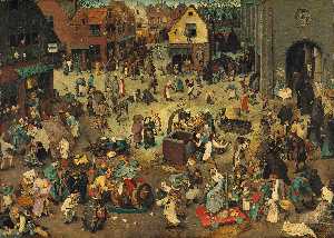 Pieter Bruegel The Elder - The Fight between Carnival and Lent