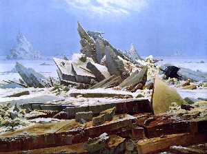 Caspar David Friedrich - The Sea of Ice - (own a famous paintings reproduction)