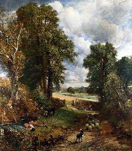 John Constable - The Cornfield