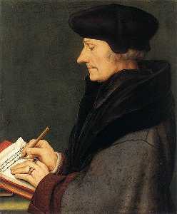 Hans Holbein The Younger - Portrait of Erasmus of Rotterdam Writing