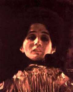 Gustave Klimt - Face Portrait Of A Lady