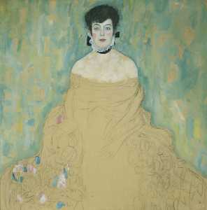 Gustave Klimt - Portrait Of Amalie Zuckerkandl (unfinished)