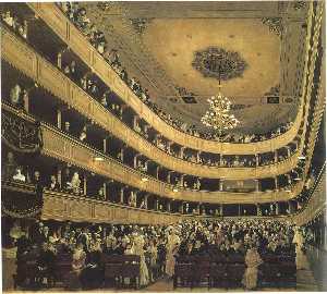 Gustave Klimt - Auditoriumin the Old Burgtheater, Vienna