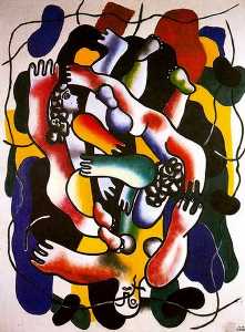 Fernand Leger - Swimmers polychrome