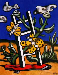Fernand Leger - Two yellow butterflies on a ladder